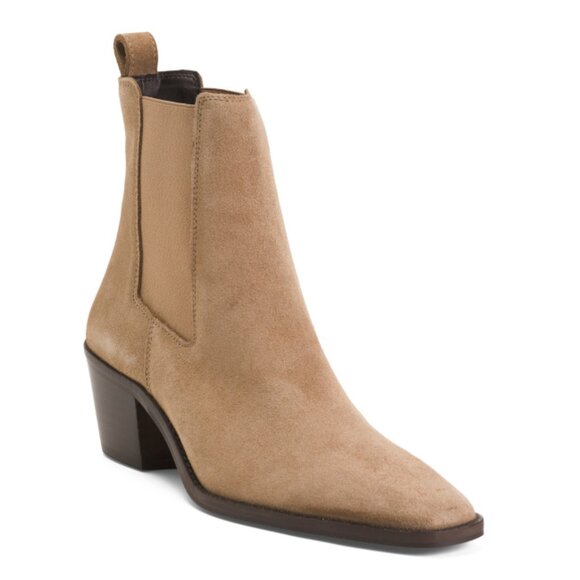 DUNE LONDON Sand Suede Pexas Ankle Booties - Picture 1 of 2